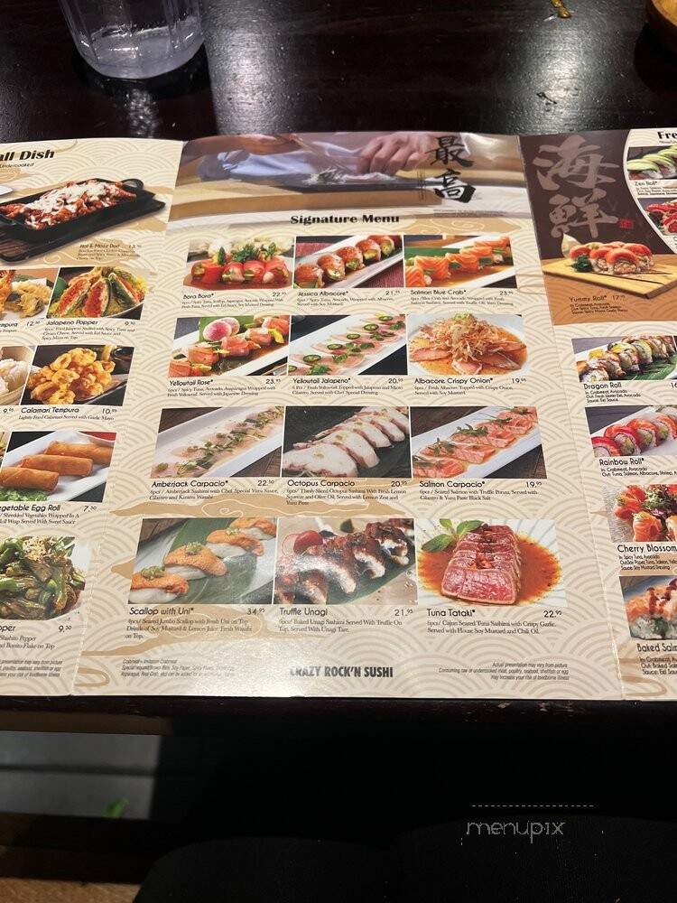 Crazy Rock n Sushi - West Hollywood, CA menu_pic