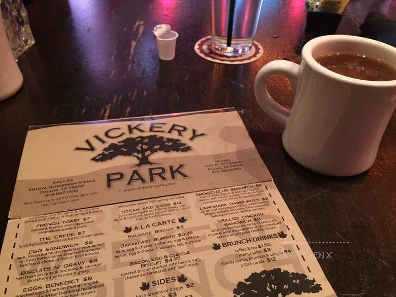 Vickery Park - Plano, TX menu_pic