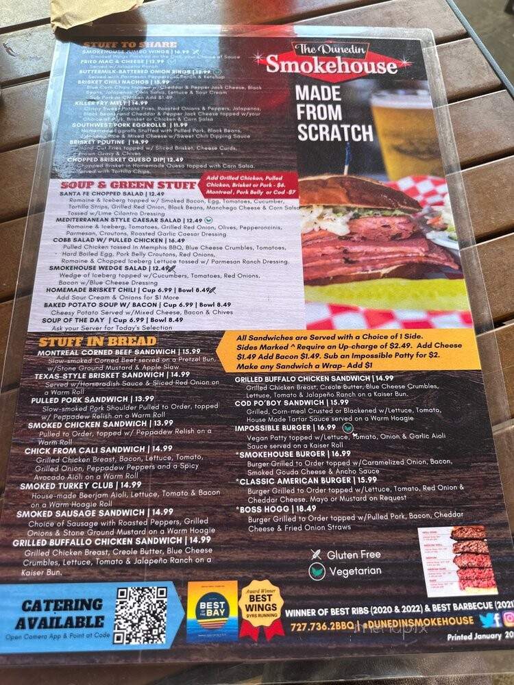 Dunedin Smokehouse - Dunedin, FL menu_pic
