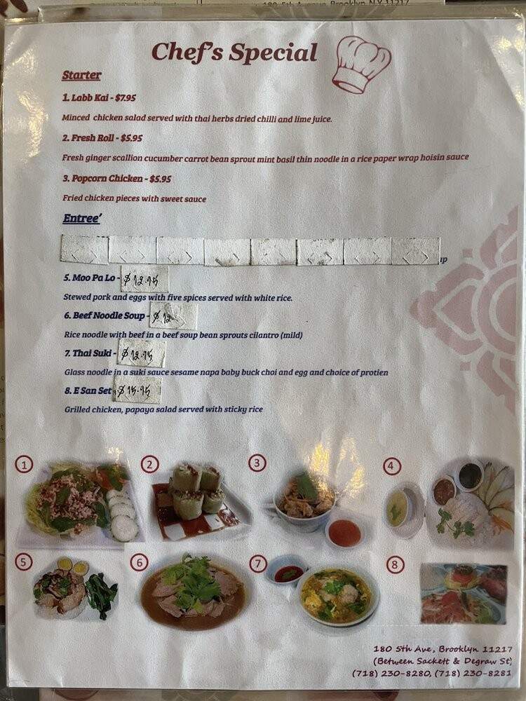 Mee Thai - Brooklyn, NY menu_pic