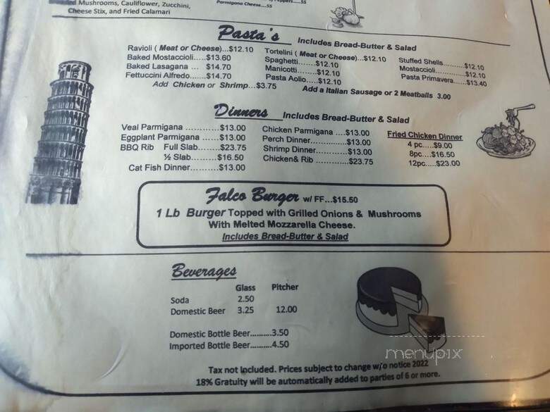 Mama Falco Pizza & Italian Cuisine - Chicago, IL menu_pic