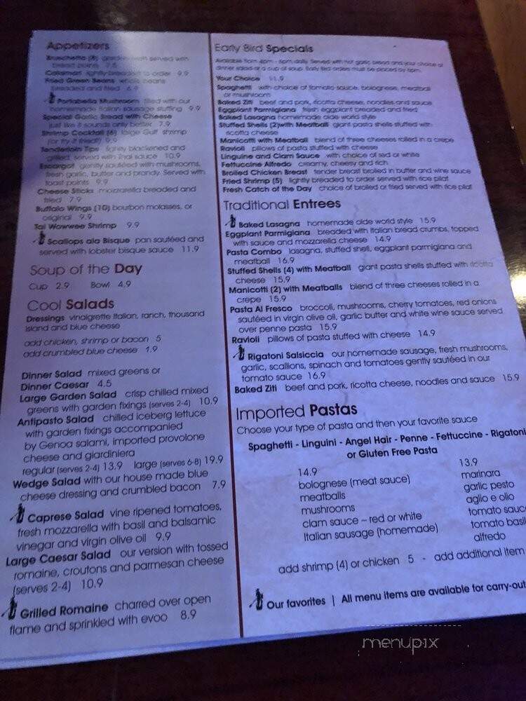 Gigi's Italian - St Petersburg, FL menu_pic