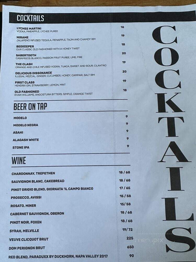 Mesa - Costa Mesa, CA menu_pic