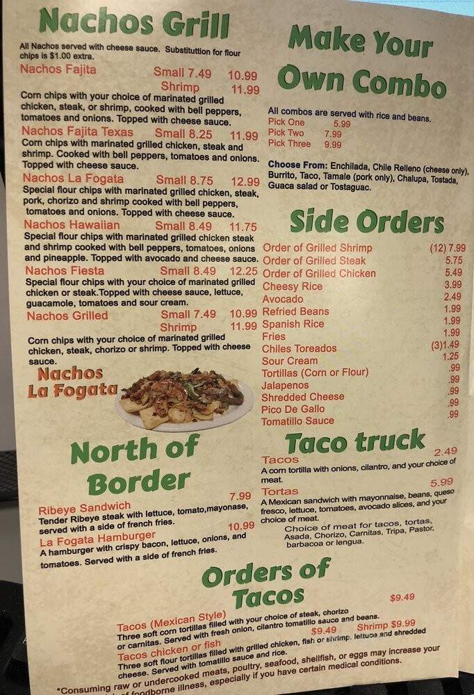La Place - Cleveland, TN menu_pic