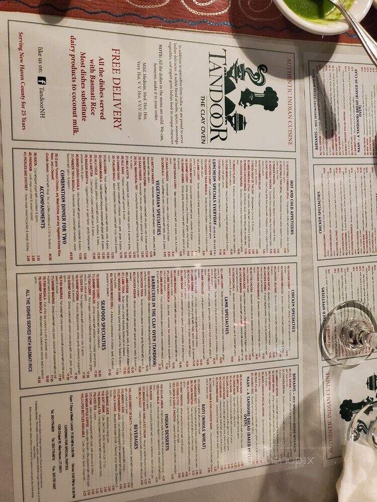 Tandoor Rest Payphone - New Haven, CT menu_pic