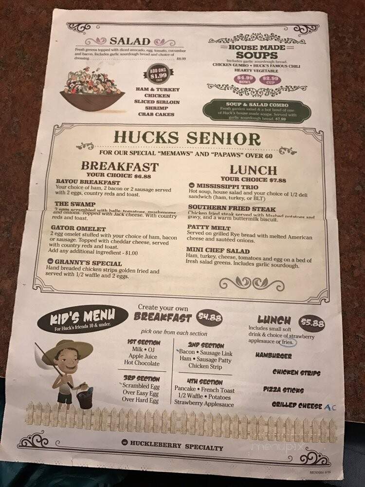 Huckleberry's - Modesto, CA menu_pic