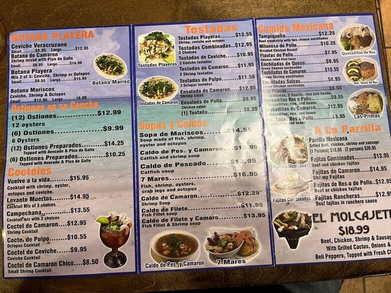 La Playita - Fort Worth, TX menu_pic