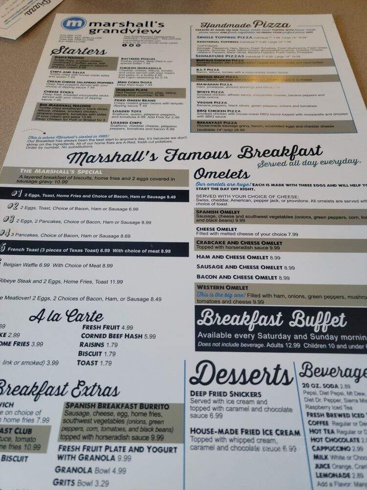 Marshall's Restaurant and Bar - Columbus, OH menu_pic