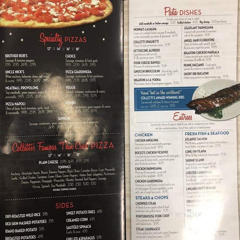 Colletti's - Chicago, IL menu_pic