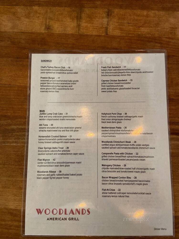 Woodlands Grill - Dallas, TX