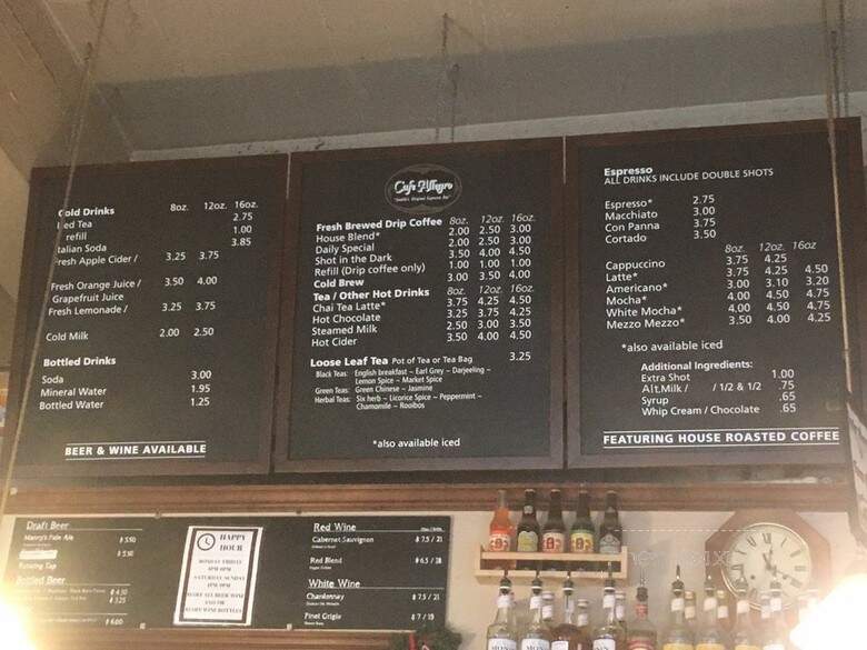 Cafe Allegro Expresso Bar - Seattle, WA menu_pic