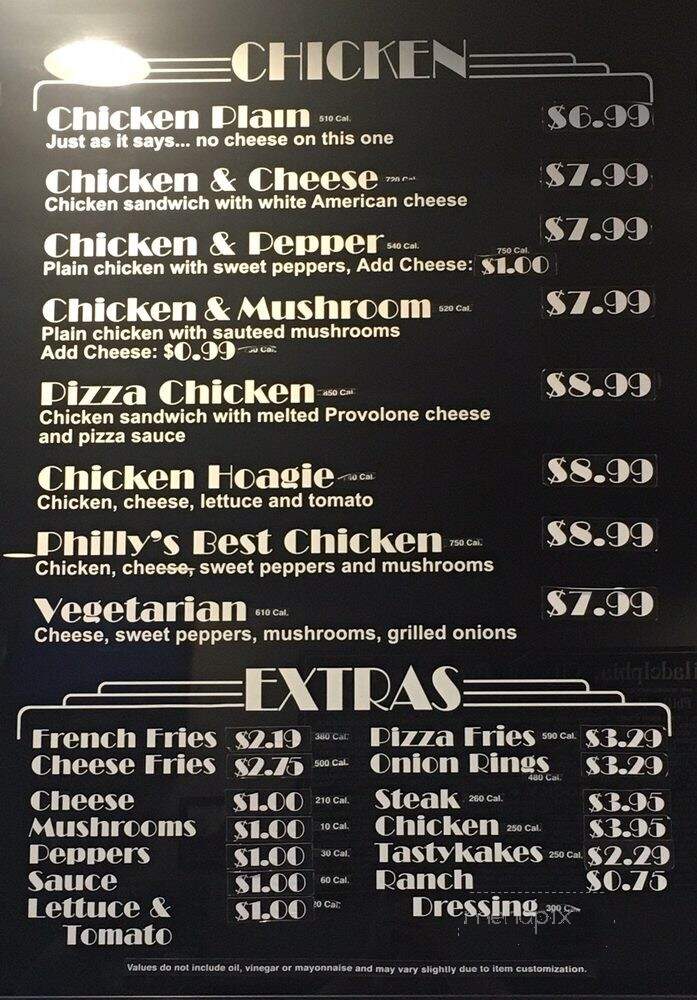 Philly's Best Cheesesteaks - Mira Loma, CA menu_pic