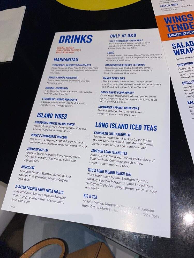 Dave & Buster's - Providence, RI menu_pic