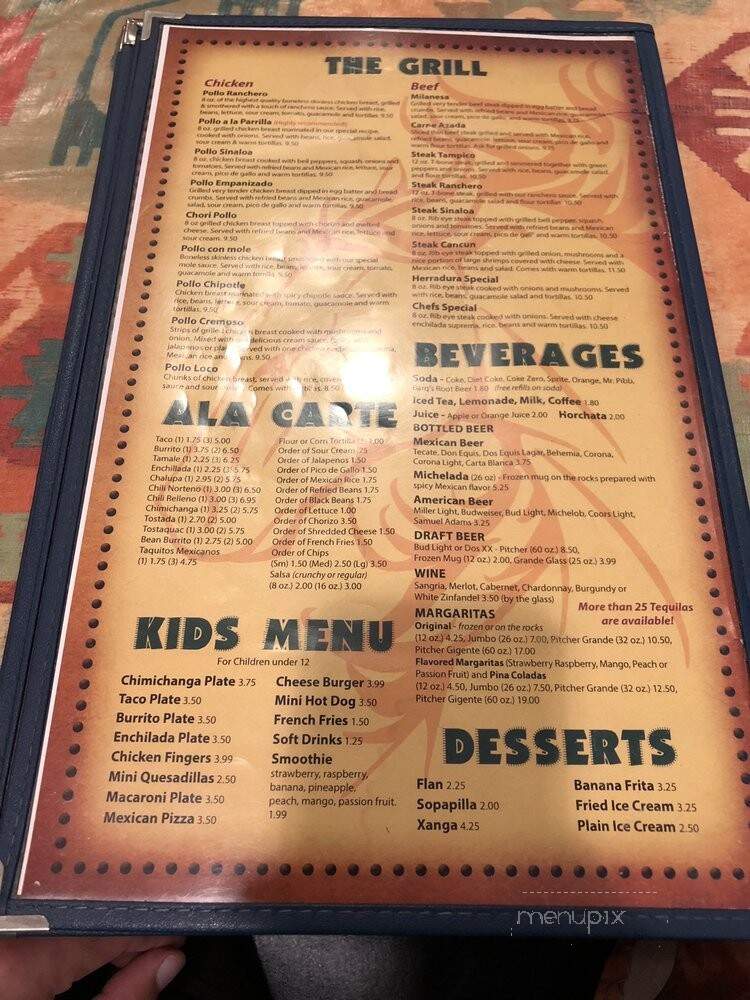 Herradura - Bloomington, IL menu_pic