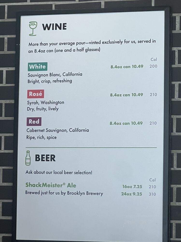Shake Shack - Theater District - New York, NY menu_pic
