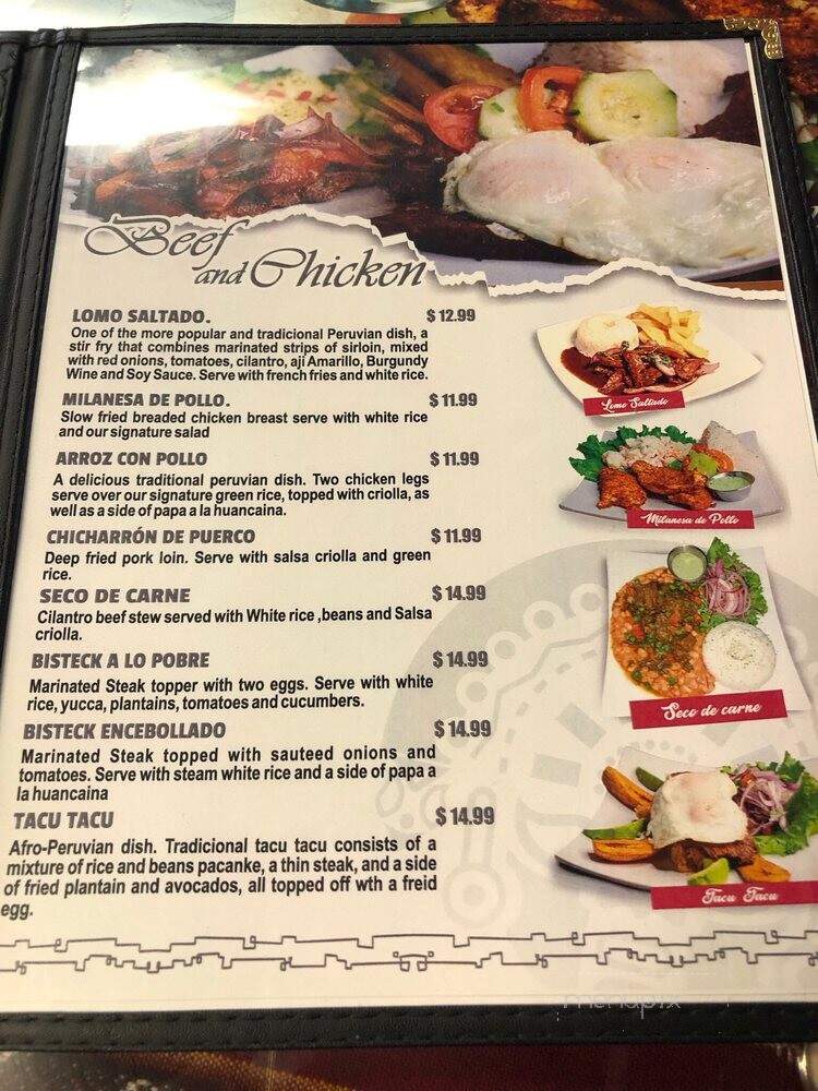 Naylamp Peruvian Restaurant - Oklahoma City, OK menu_pic