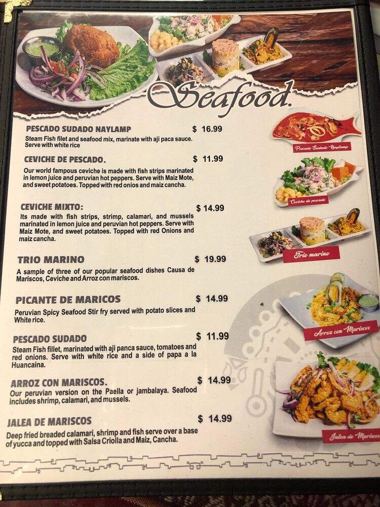 Naylamp Peruvian Restaurant - Oklahoma City, OK menu_pic