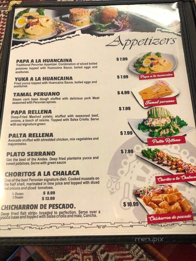 Naylamp Peruvian Restaurant - Oklahoma City, OK menu_pic