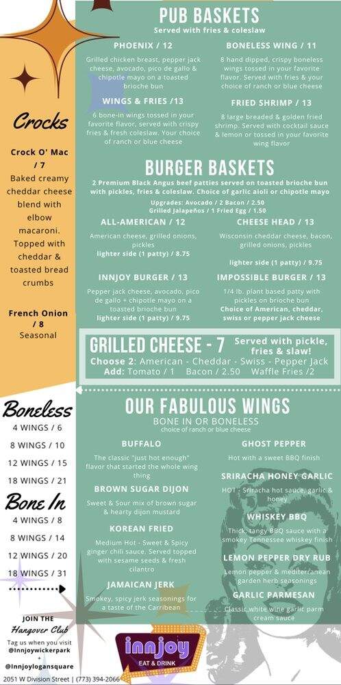 Innjoy - Chicago, IL menu_pic