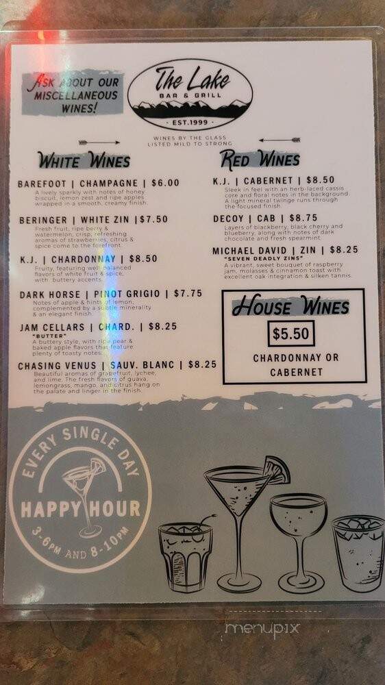 The Lake Bar & Grill - Sparks, NV menu_pic