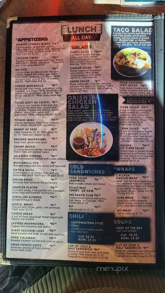 The Lake Bar & Grill - Sparks, NV menu_pic