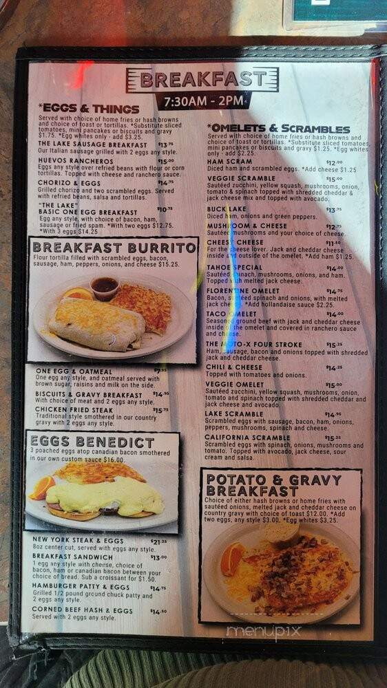 The Lake Bar & Grill - Sparks, NV menu_pic