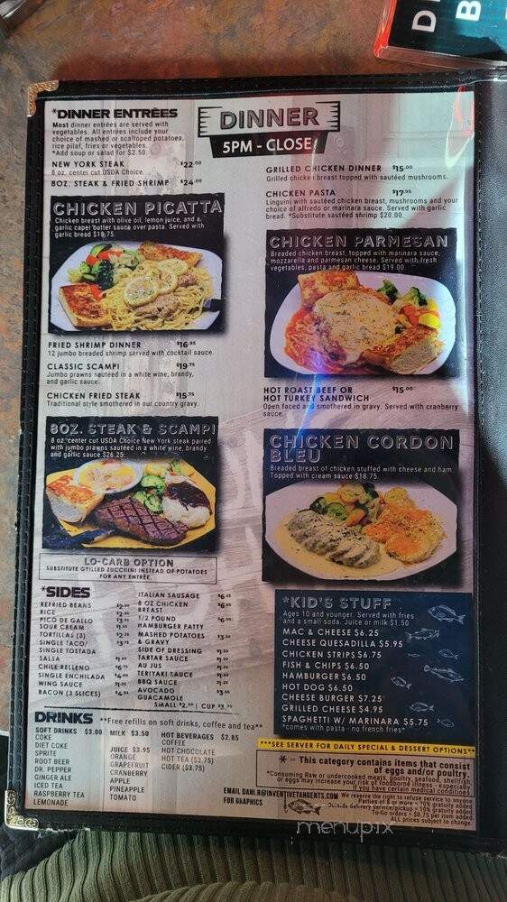 The Lake Bar & Grill - Sparks, NV menu_pic