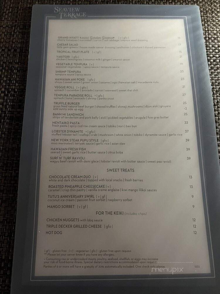 'Ilima Terrace - Koloa, HI menu_pic