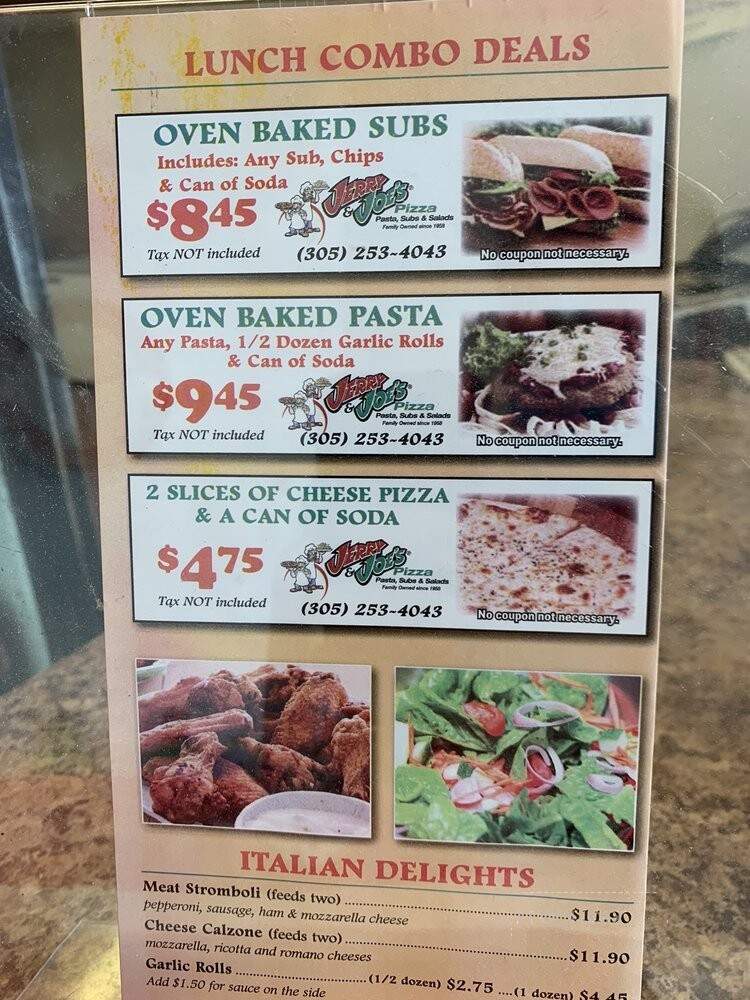 Jerry & Joe's Pizza - Cutler Bay, FL menu_pic