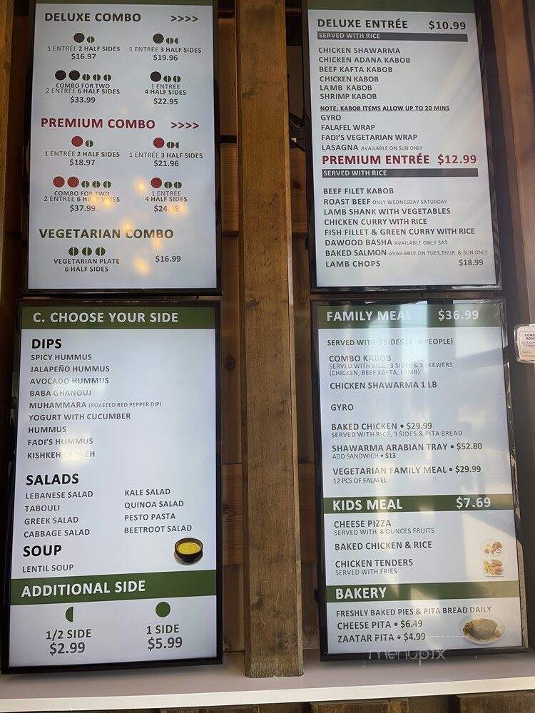 Fadi's Mediterranean Grill - Houston, TX menu_pic