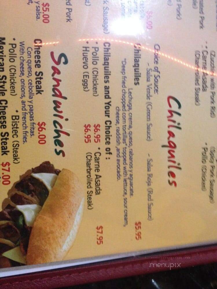 La Poblanita - Norristown, PA menu_pic