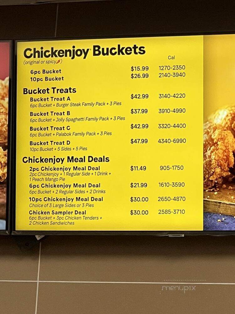 Jollibees - Milpitas, CA menu_pic
