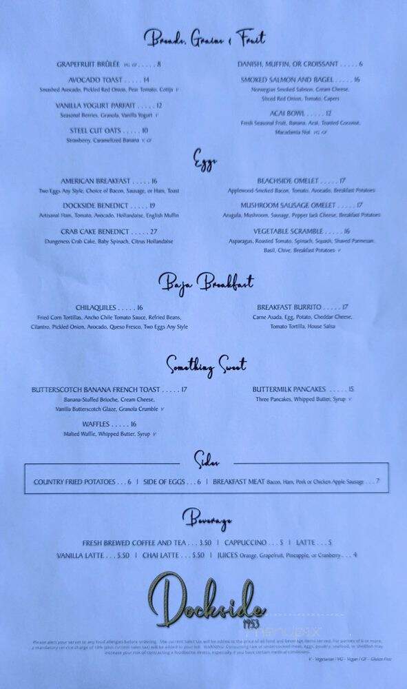 Bahia Cafe - San Diego, CA menu_pic