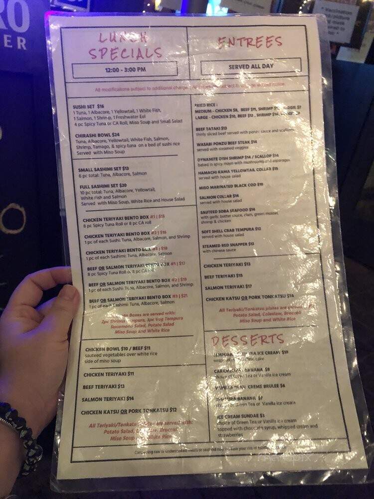 Sweetfish Sushi - Playa Vista, CA menu_pic