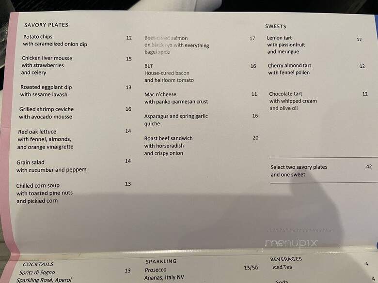 Terrace 5 - New York, NY menu_pic