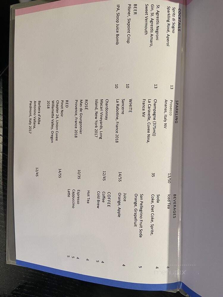 Terrace 5 - New York, NY menu_pic