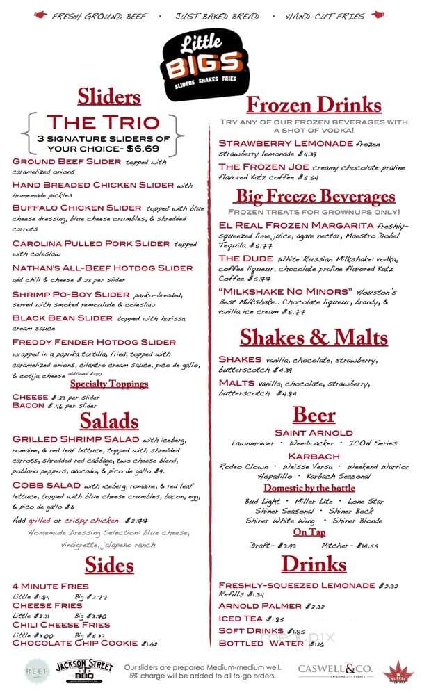Little Big's - Houston, TX menu_pic