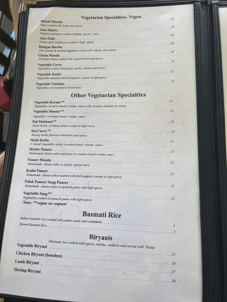 Monsoon India - Kihei, HI menu_pic
