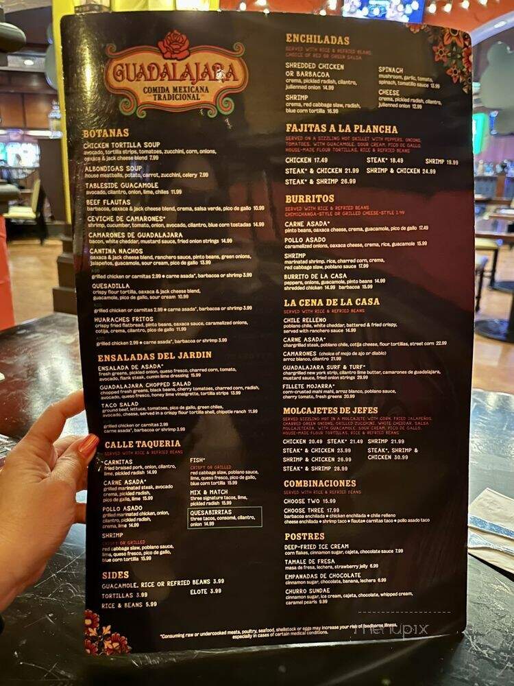 Guadalajara Bar & Grille - Las Vegas, NV menu_pic