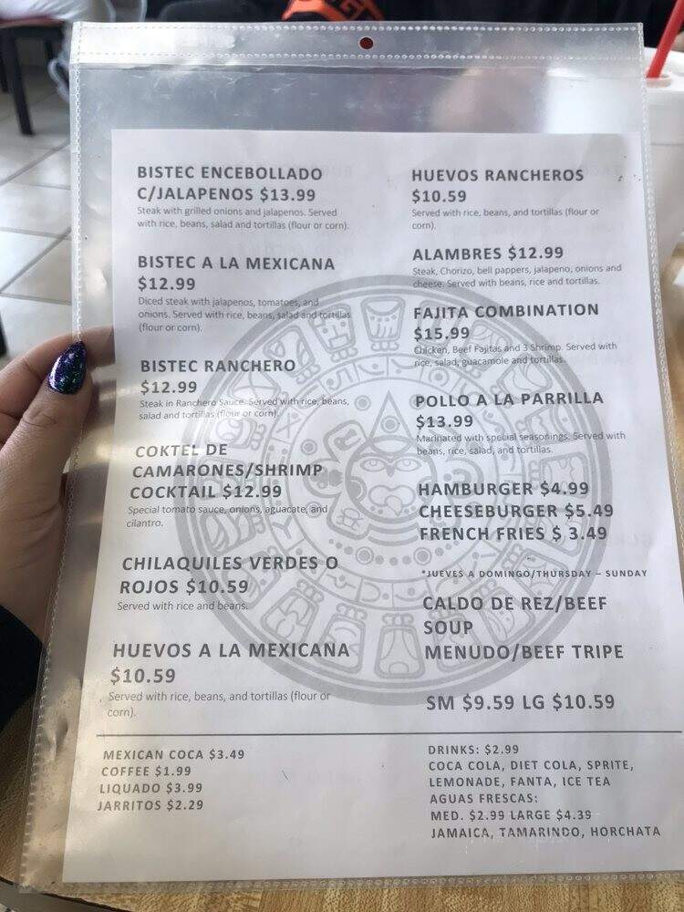 Taqueria Aztceca - Holland, MI menu_pic