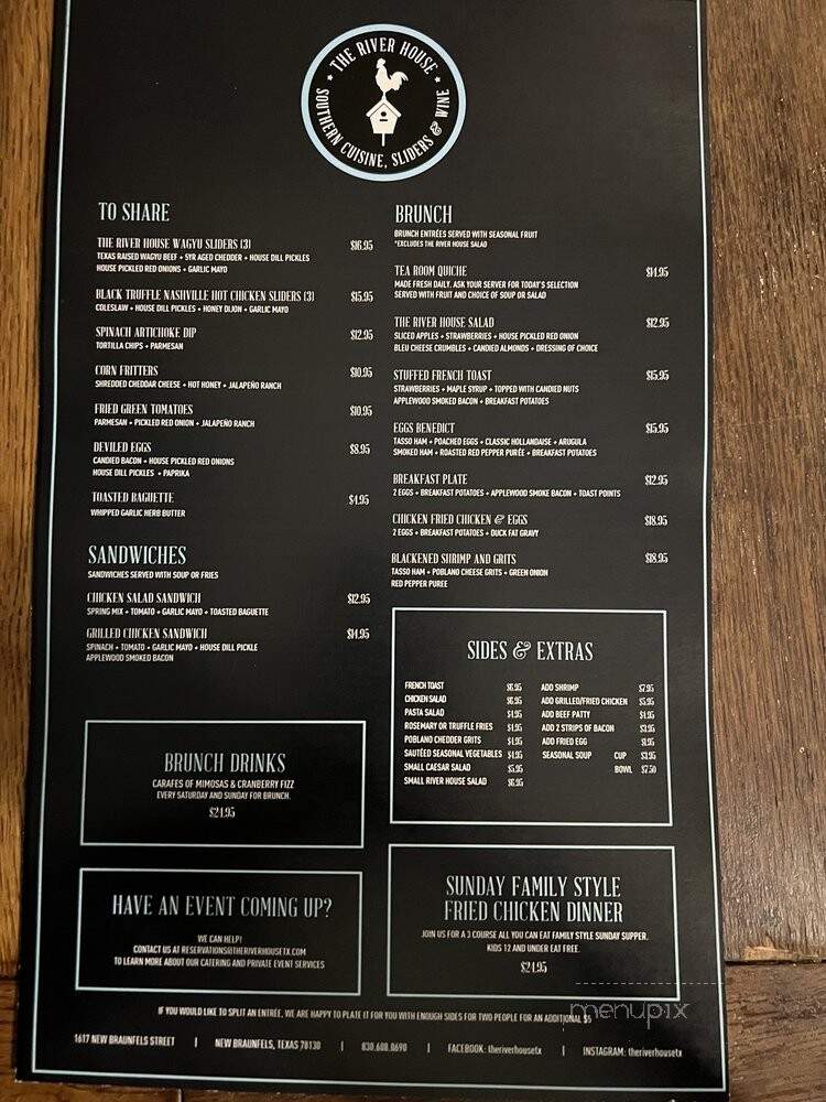 Annemarie's River View Restaurant - New Braunfels, TX menu_pic