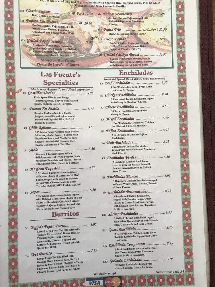 El Sueno Mexican Cafe - Bay City, TX menu_pic