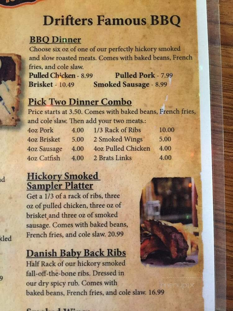 Drifters - Nashville, TN menu_pic