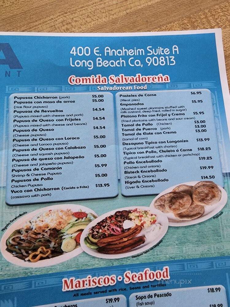 La Ceiba Restaurant - Long Beach, CA menu_pic