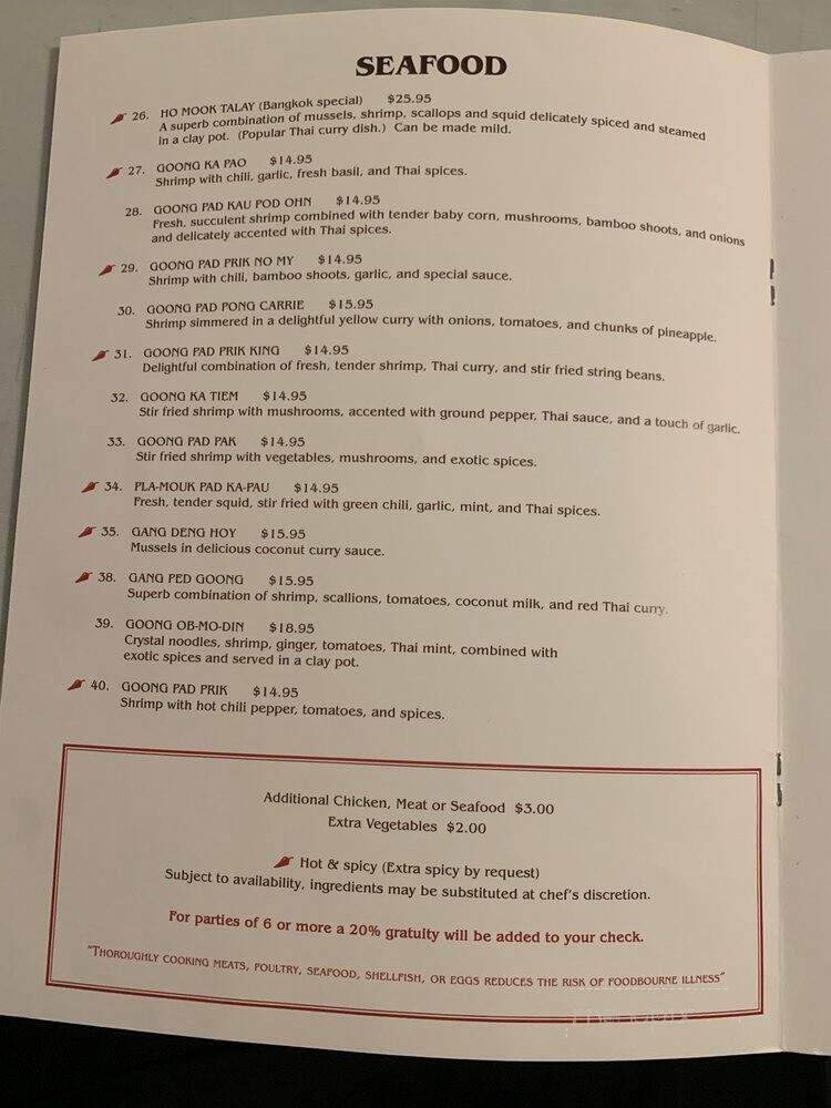 Bangkok - Danbury, CT menu_pic