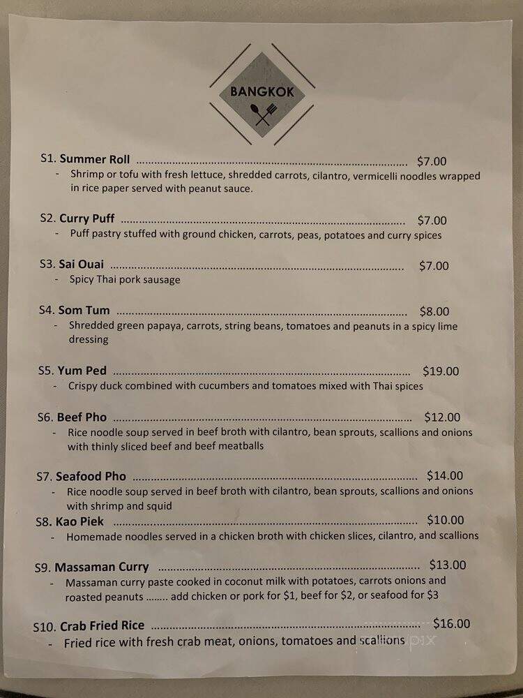 Bangkok - Danbury, CT menu_pic
