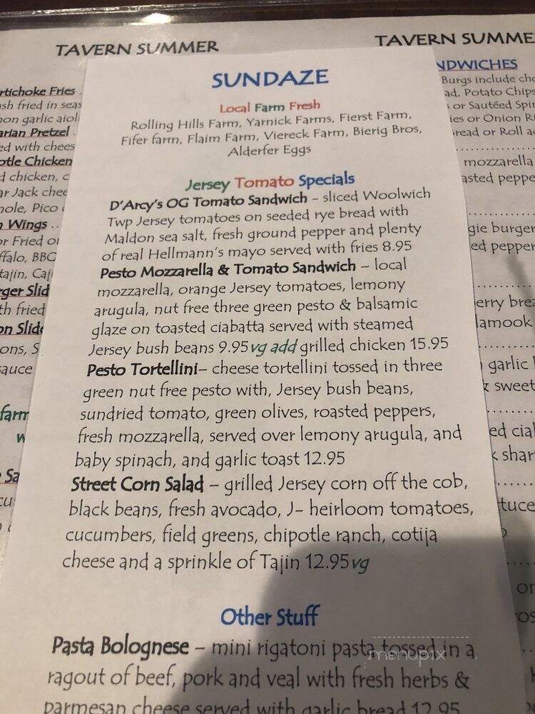Barry's Tavern - Bradley Beach, NJ menu_pic