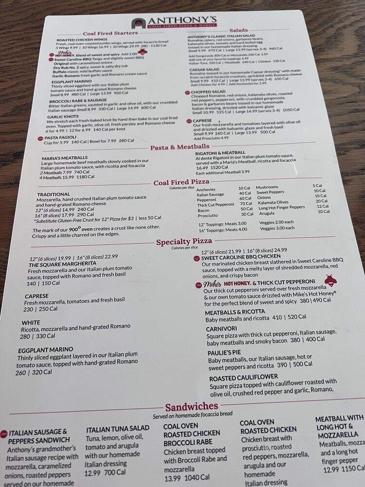 Anthony's Coal Fired Pizza - Palm Beach Gardens, FL menu_pic