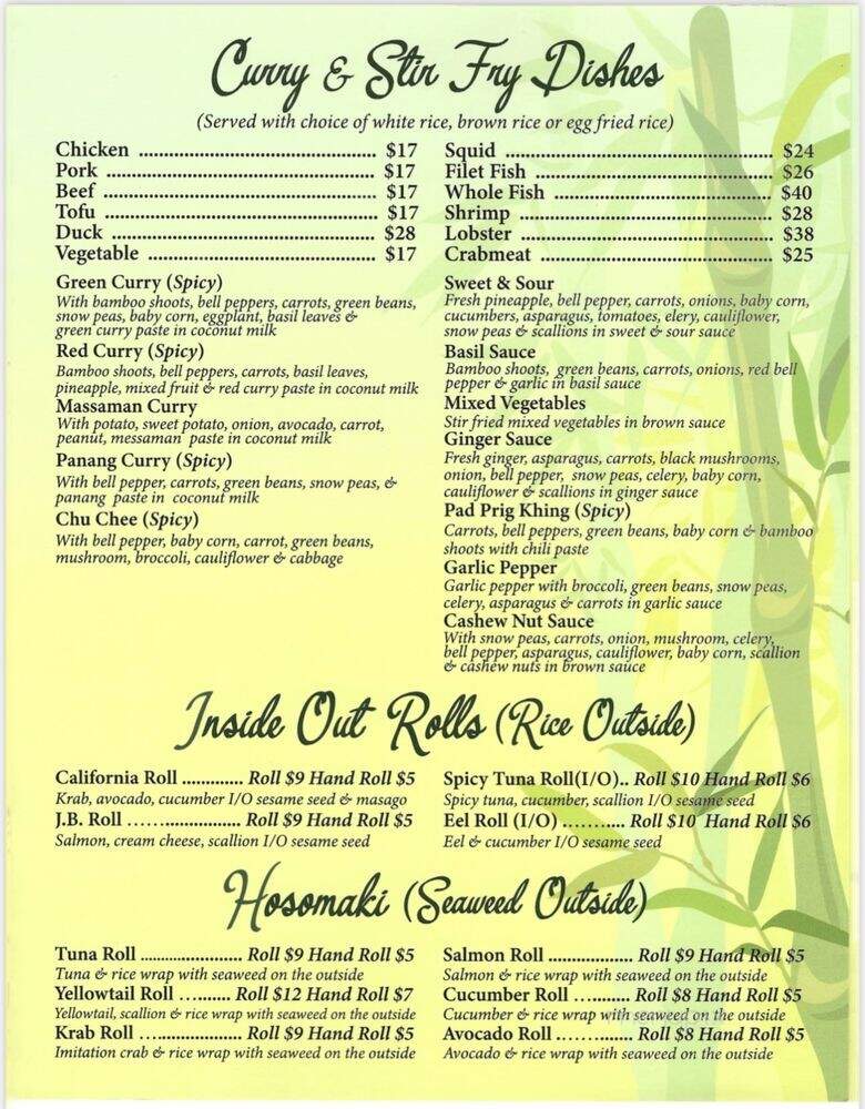 Tub Tim Thai - Wellington, FL menu_pic