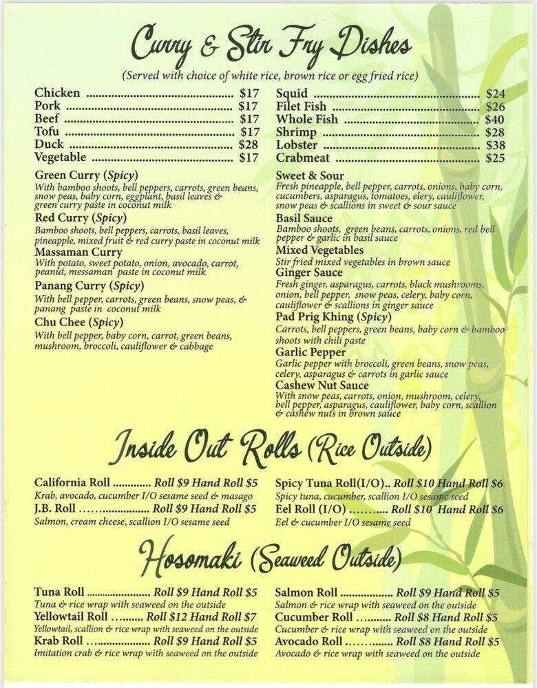 Tub Tim Thai - Wellington, FL menu_pic